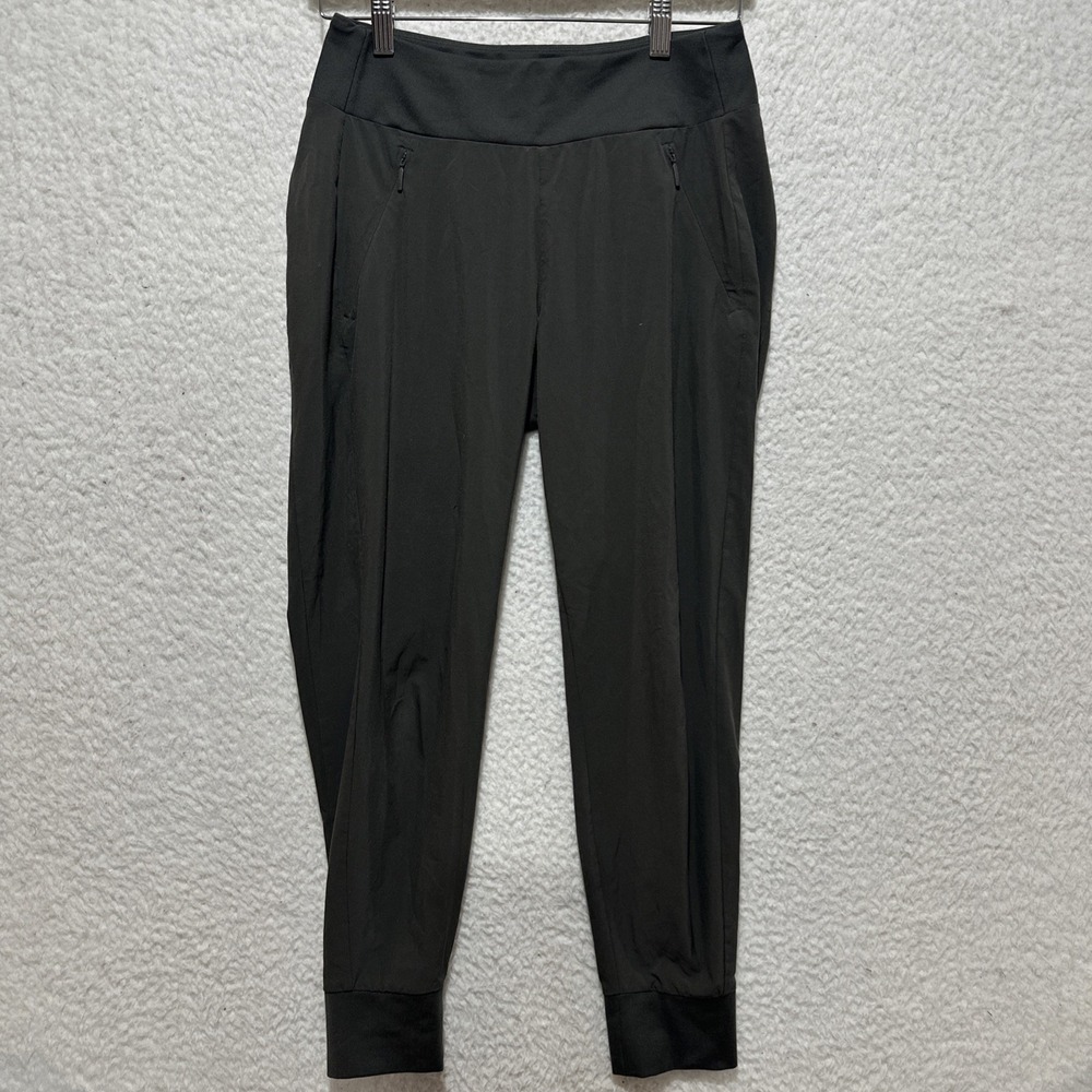 Athleta‎ Soho Jogger Pants Women's Size 2P Brown Tapered Leg Zippered Pockets